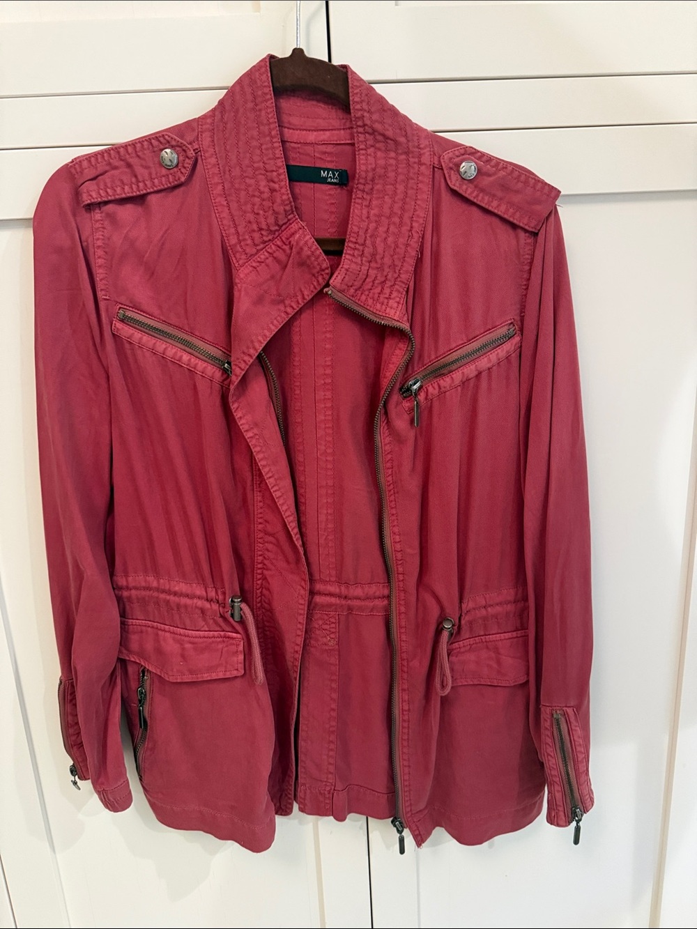 Max Jeans Red Utility Jacket Anorak